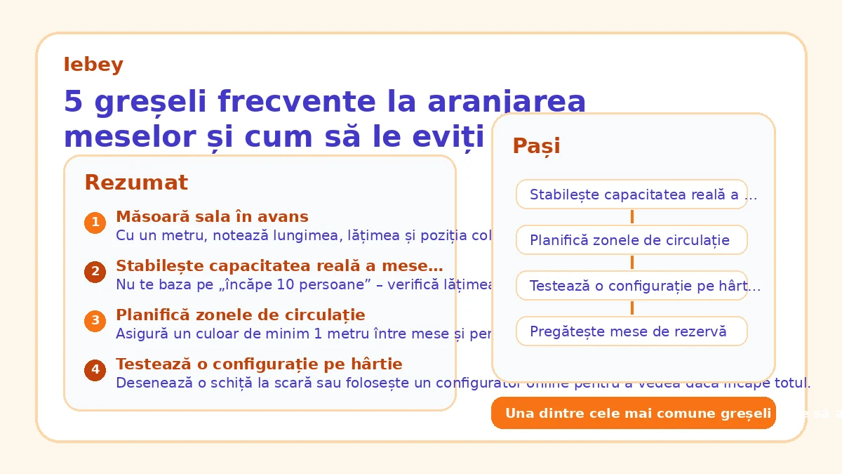 5 greșeli frecvente la aranjarea meselor și cum să le eviți