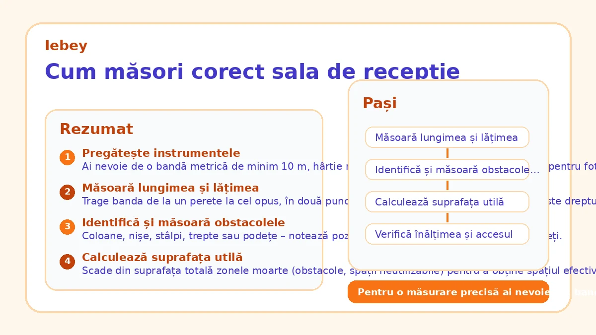 Cum măsori corect sala de recepție
