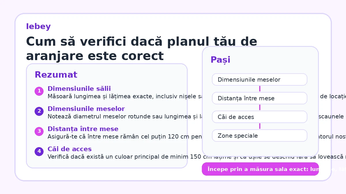 Cum să verifici dacă planul tău de aranjare este corect