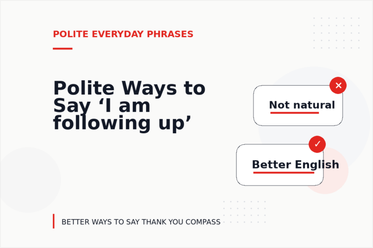 Polite Ways to Say ‘I am following up’