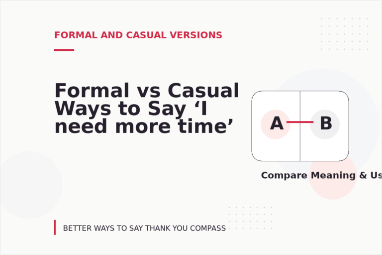 Formal vs Casual Ways to Say ‘I need more time’ Formal vs Casual Ways to Say ‘I need more time’