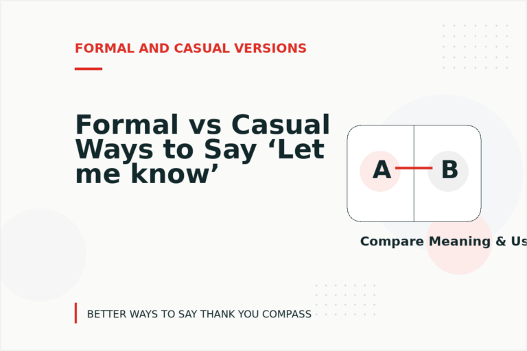 Formal vs Casual Ways to Say ‘Let me know’ Formal vs Casual Ways to Say ‘Let me know’