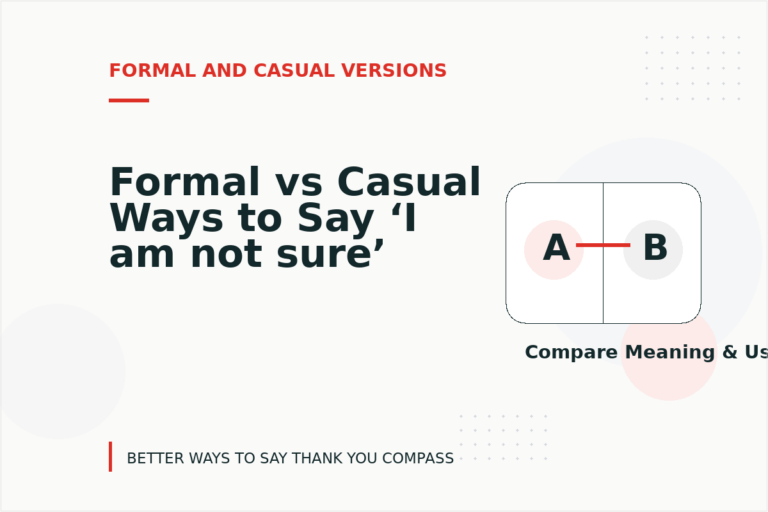 Formal vs Casual Ways to Say ‘I am not sure’ Formal vs Casual Ways to Say ‘I am not sure’
