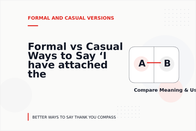 Formal vs Casual Ways to Say ‘I have attached the file’